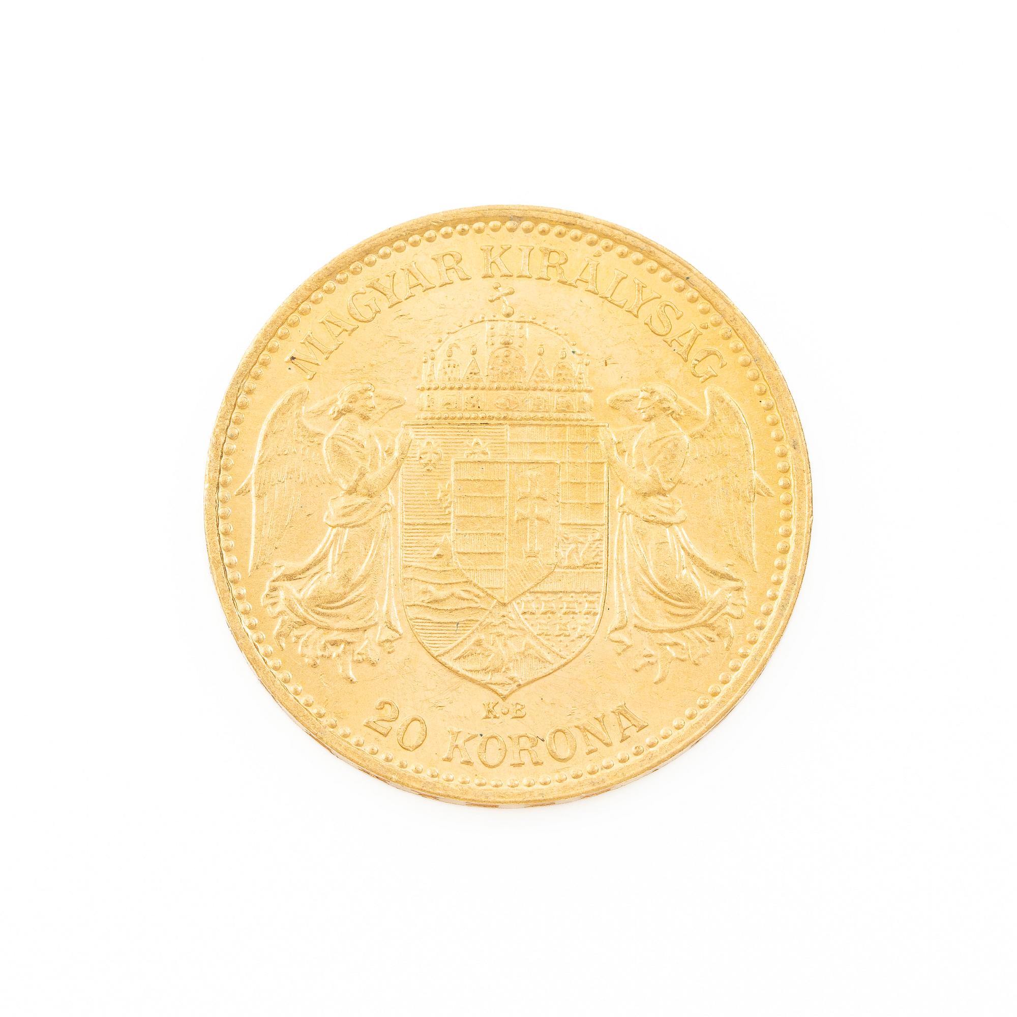 Gold coin, Hungary, 20 Korona, 1898.