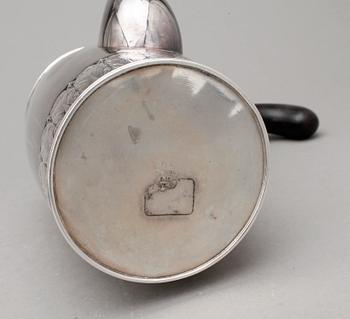 KAFFESERVIS, 3 delar, sterlingsilver, svenska importstämplar, 1900-tal. Total vikt ca 1115 gr.