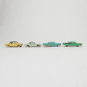 Ten Dinky toys cars England and France 1950/60s.