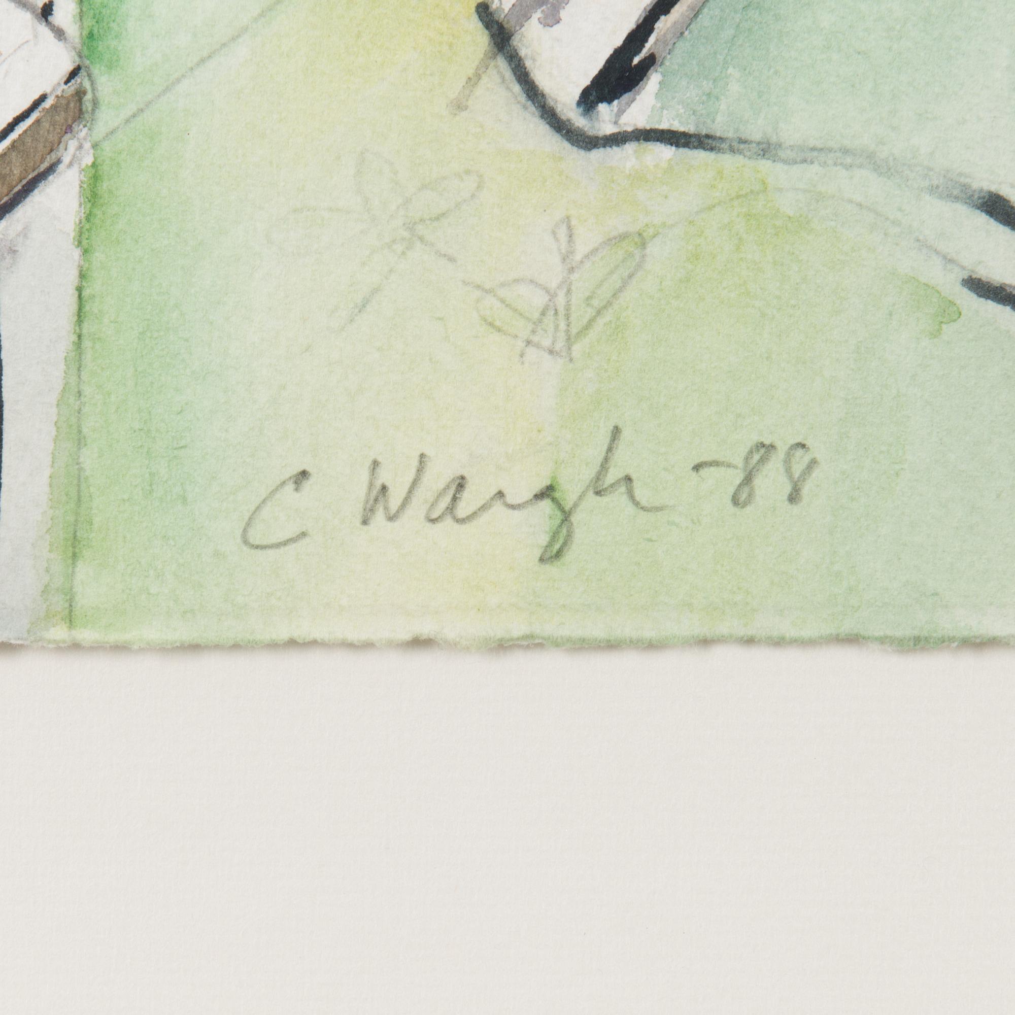 CARL WARGH, vesiväri, signeerattu ja päivätty -88.