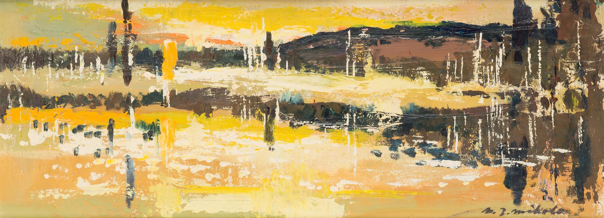 Nandor Mikola, oil on board, signed.