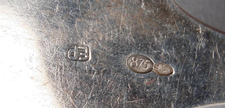 DIVERSE BESTICK, 9 st, silver, mest Tyskland, bla F. Witzki. 1800/1900-tal.