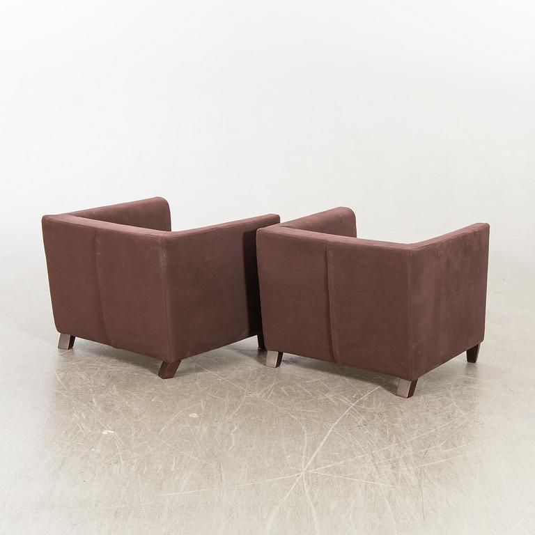 Meridian armchairs, Two pcs, later part of the 20th century.