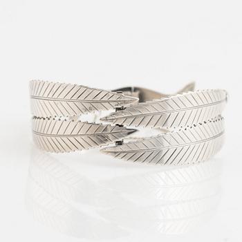 Gertrud Engel, for A Michelsen, silver leaf bangle.