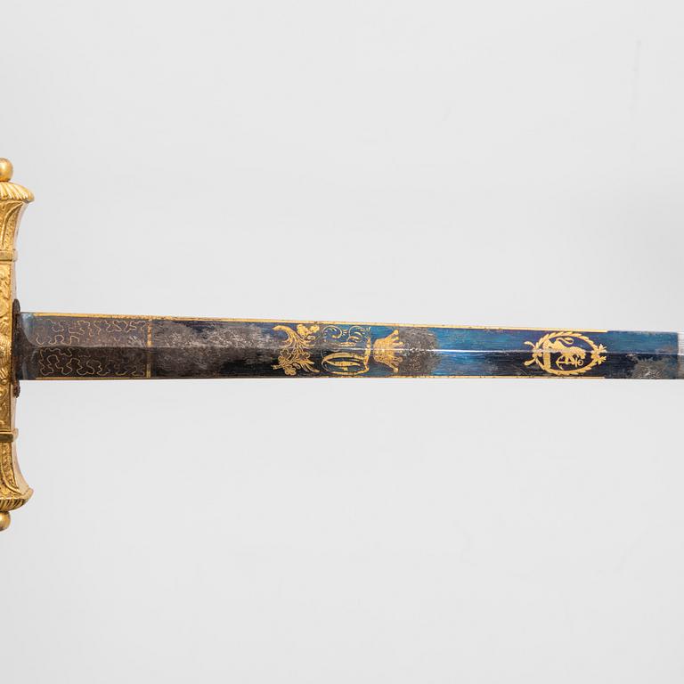 Official's sword, Swedish, 19th century,with scabbard.