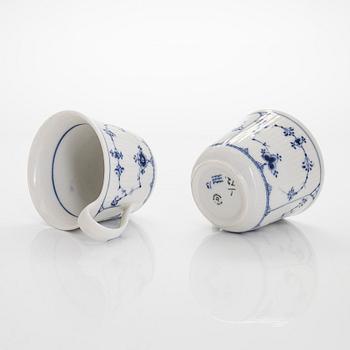 A set of six 'Musselmalet' porcelain pieces, Royal Copenhagen, Denmark.