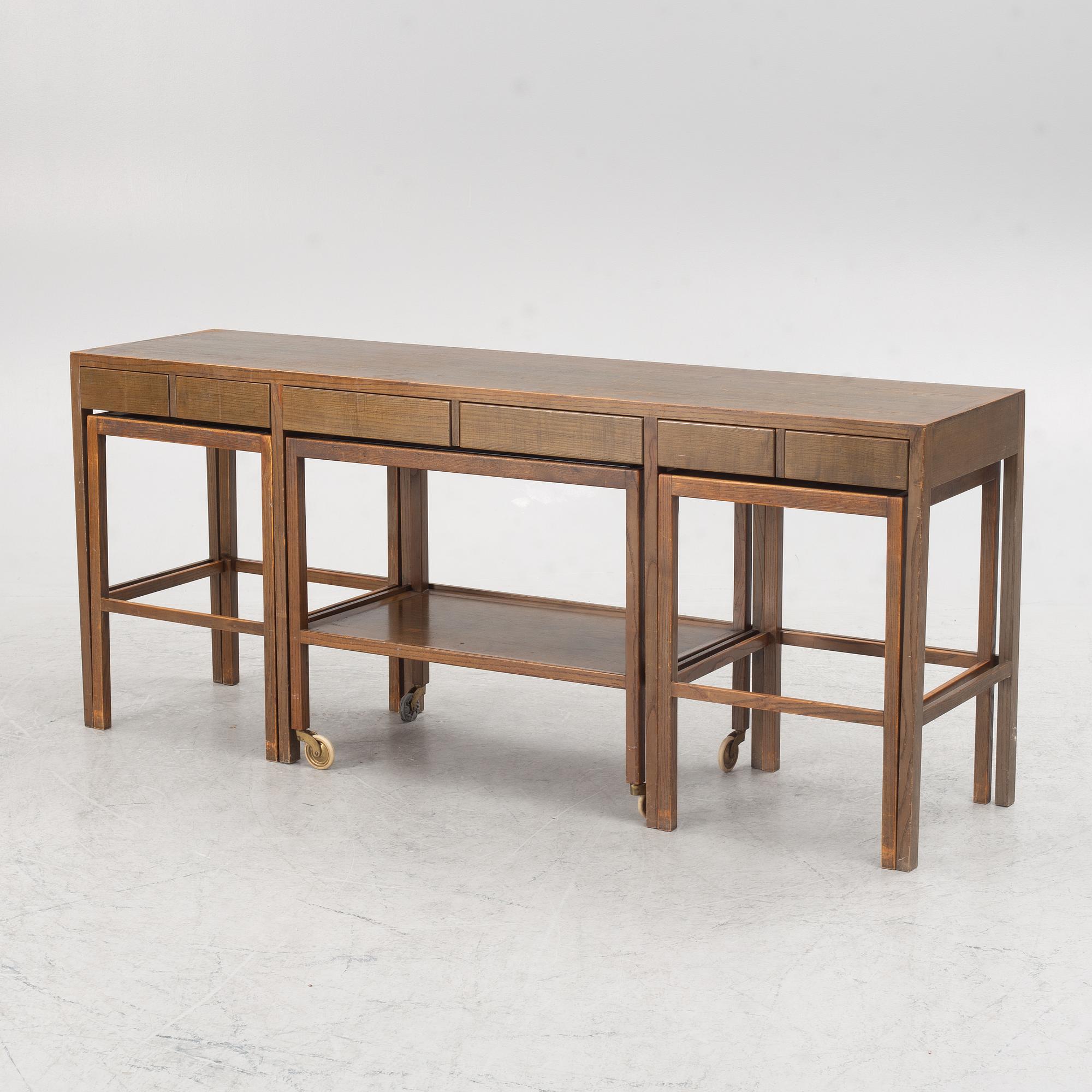 Nordiska Kompaniet, a four-piece sideboard, Sweden, 1950's.