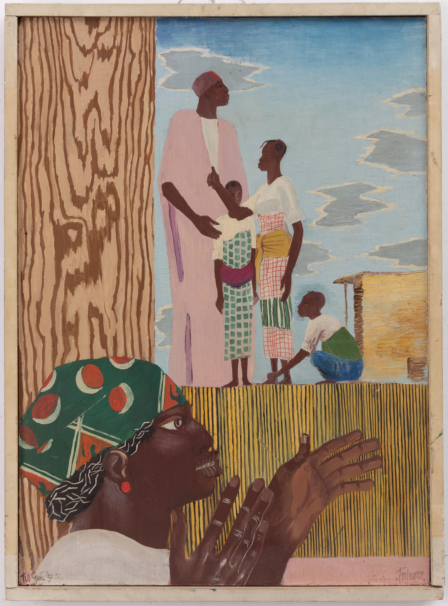 Gunnar Torhamn, Village scene Northern Africa.