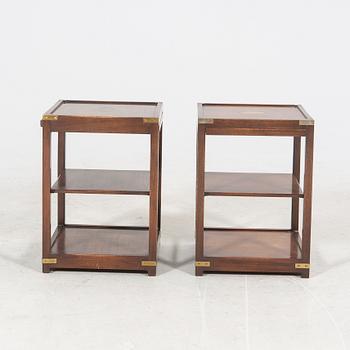 A pair of late 20th century mahogany side tables.