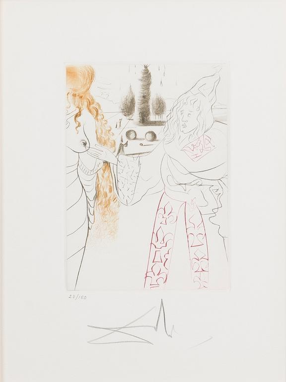 SALVADOR DALÍ, etsaus, signeerattu ja numeroitu 23/150.