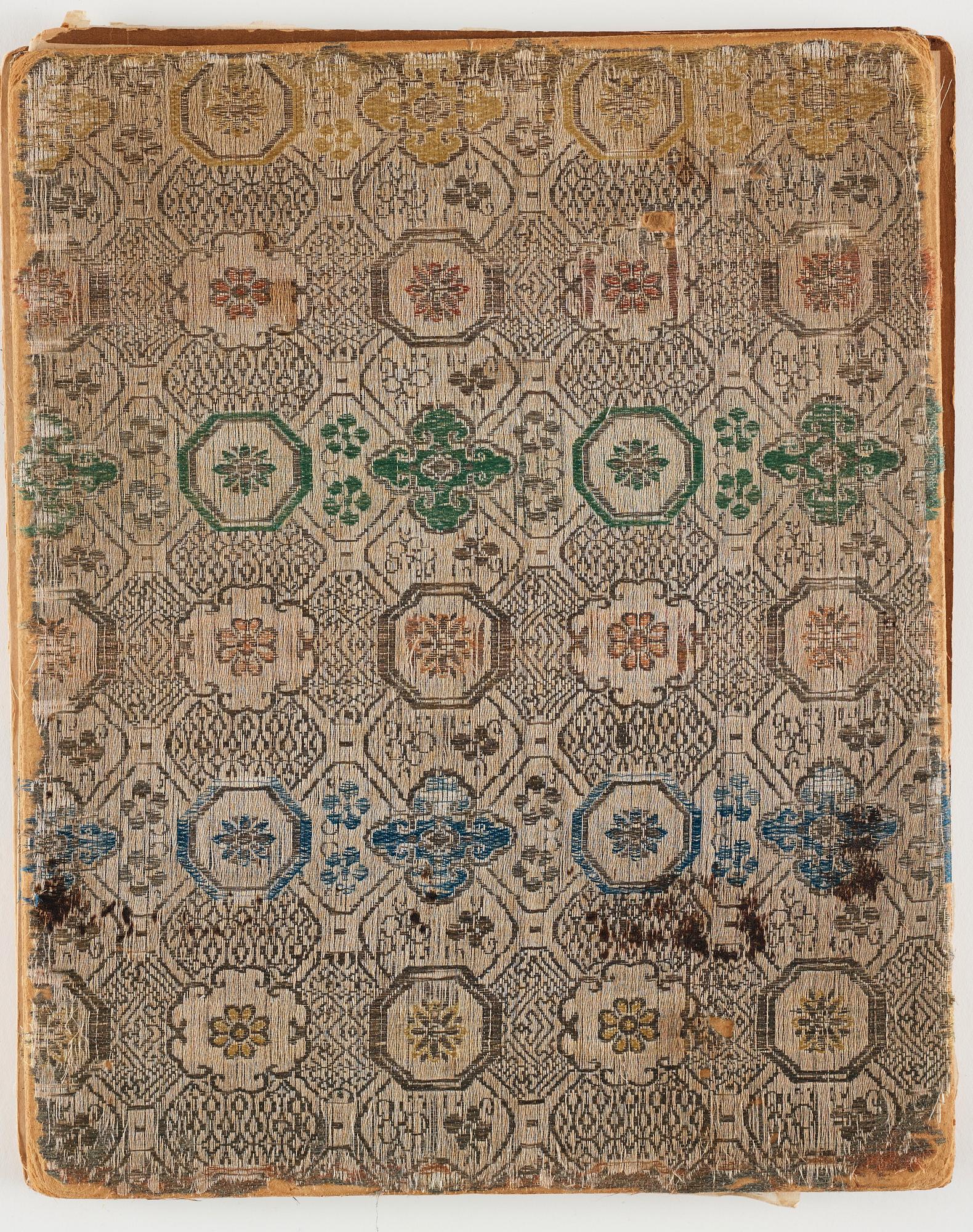 Okänd konstnär, akvarell och tusch på siden, tre stycken i bok. Qingdynastin, 1800-tal.