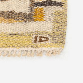 Ingrid Dessau, a carpet, 'Pilevall, gul', flat weave, c 225 x 180 cm signed KLH ID.