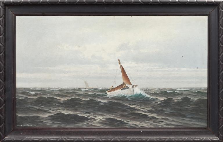 JOHAN OSSIAN-ANDERSSON, olja på duk, sign Th Sandström. Daterad -23.