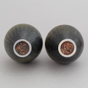 Gunnar Nylund, a set of six stoneware vases and a bowl for Rörstrand.