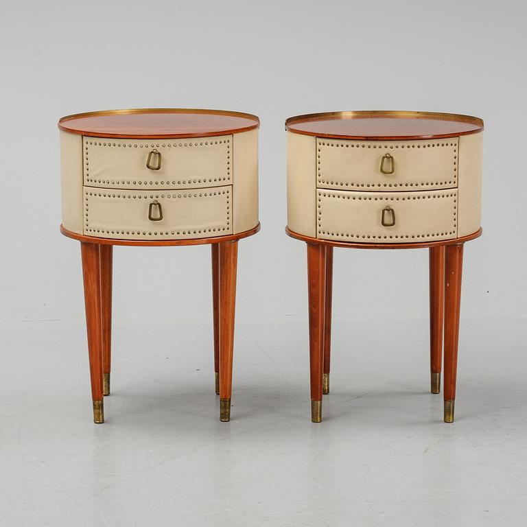 A pair of mid 20th century bedside tables.