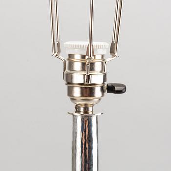 A Swedish 20th century silver table lamp mark of CG Hallberg Stockholm 1926.