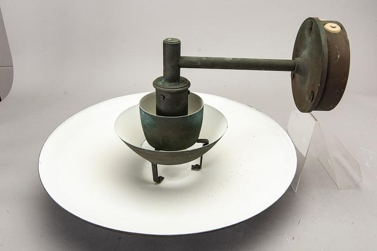 POUL HENNINGSEN, a "PH" copper wall light, Louis Poulsen, Denmark.