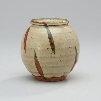 A Japanese stoneware jar, attributed to Wakao Toshisada.