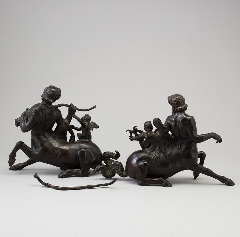 Two bronze sculptures, probably 19th century.