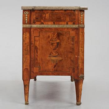 A Gustavian marquetry and gilt brass-mounted commode by J. Neijber (master 1768).
