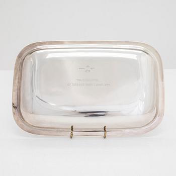 Skål, sterlingsilver  Just Andersen, Denmark 1950-tal och gräddsnäcka o sockerskål, silver, Tillander, Helsingfors 1955.