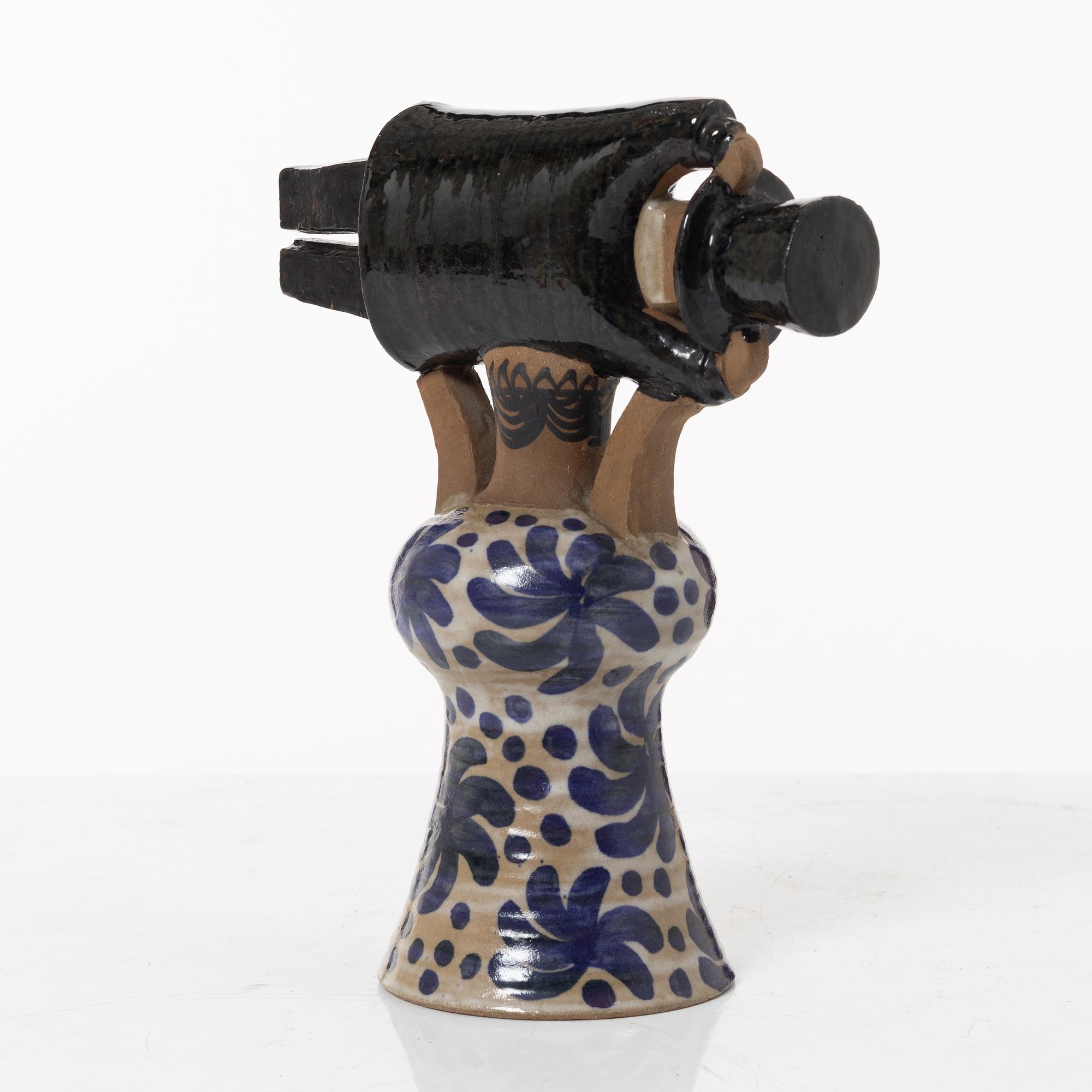 Lisa Larson, a 'Samhällsdebatten' stoneware figurine, Gustavsberg.