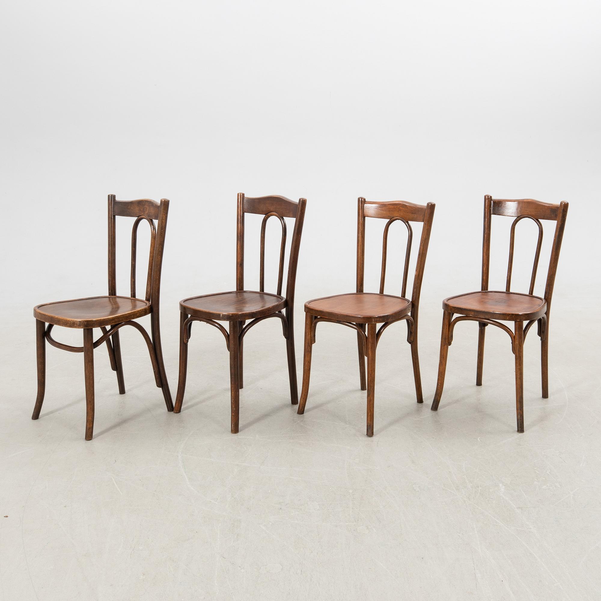 Chairs, 4 pcs, first half of the 20th century.