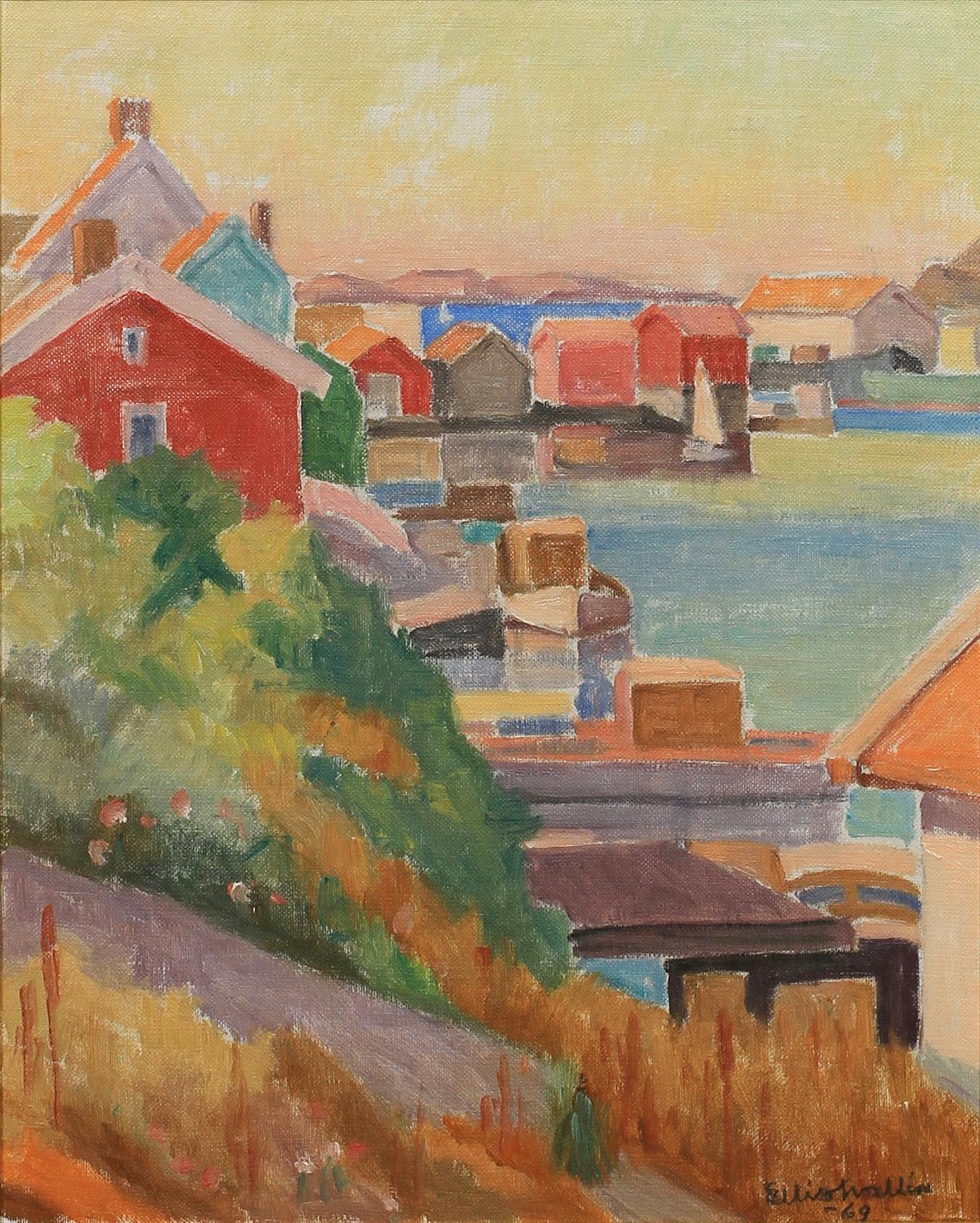 ELLIS WALLIN, olja på duk. Sign och dat -69.