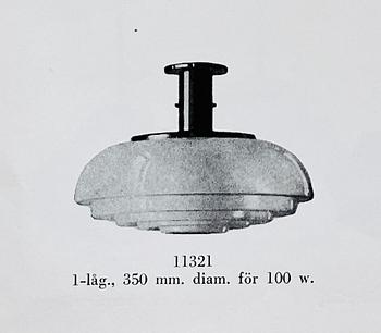 Harald Notini, a pair of ceiling lamps, model "11321", Arvid Böhlmarks Lampfabrik, 1940s.
