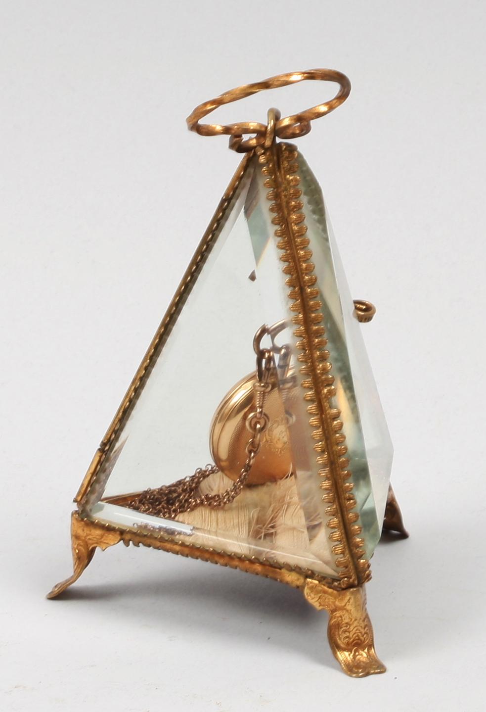 DAMFICKUR , 14 K guld, Tidigt 1900-tal.