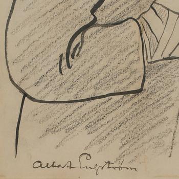 ALBERT ENGSTRÖM, tuschteckning, signerad.
