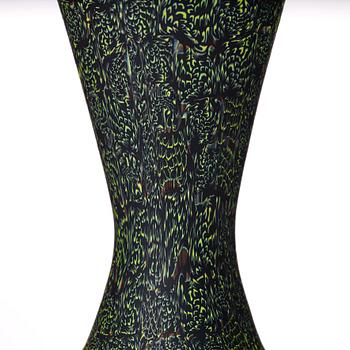 Paolo Venini, a black and yellow 'Mezzaluna Murrine' vase, Venini Italy 1950s.