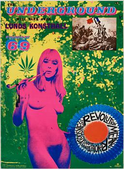 Sture Johannesson, 'The Underground will take over Lunds Konsthall February 69'.