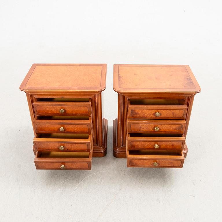 Nightstands, a pair, later part of the 20th century.