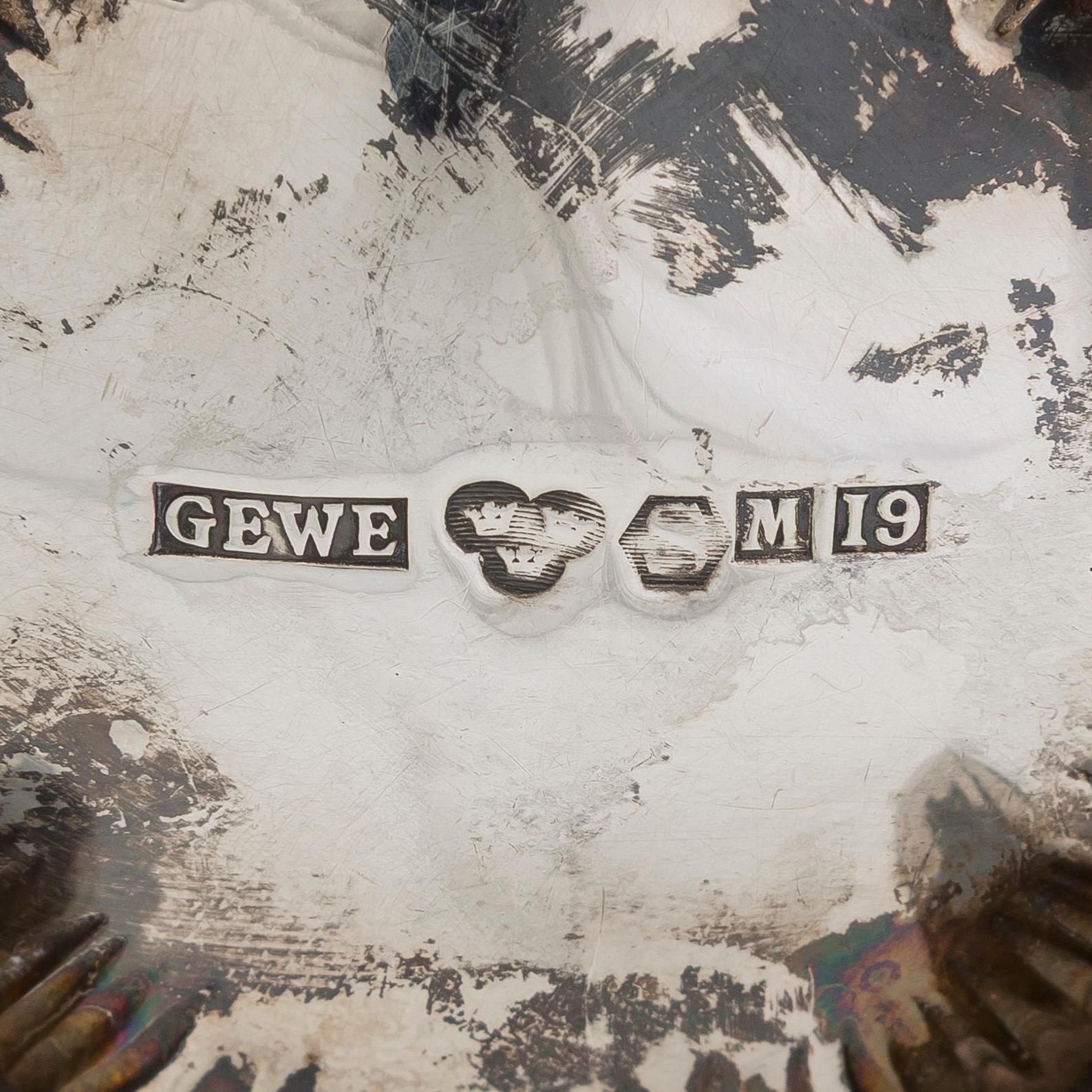 Kaffeservis, 3 delar, silver, rokokostil, GEWE, Malmö 1959.