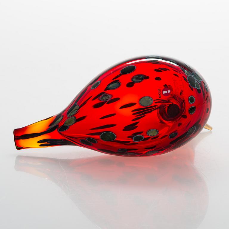 Oiva Toikka, A glass bird, signed O. Toikka Nuutajärvi.