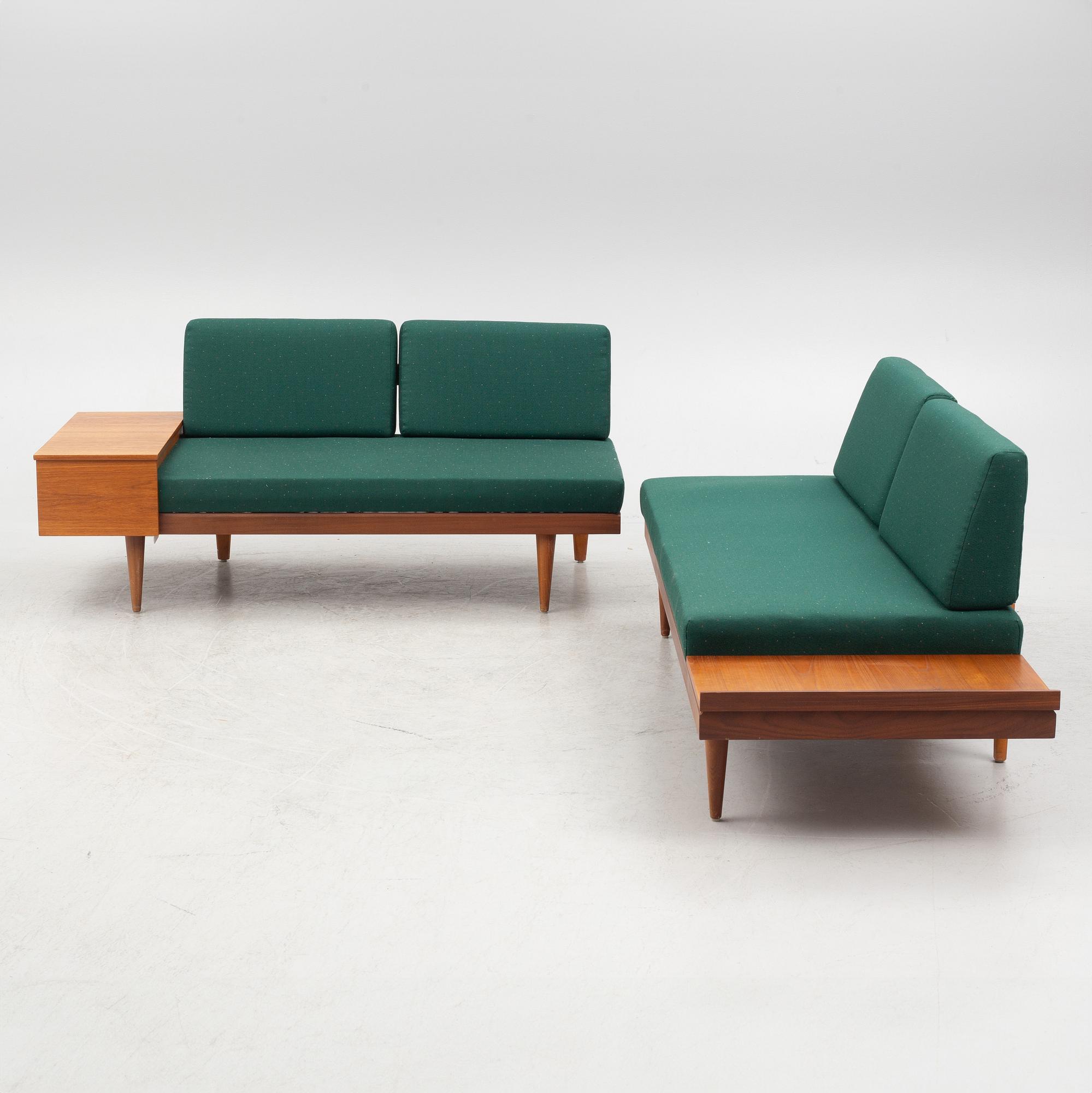 Haldor Vik & Ingmar Relling, daybed/module sofa, 2 pcs, "Svane", from the Svane series, Ekornes Fabrikker A/S, Norway.