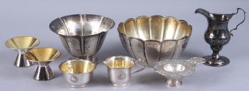 PARTI SILVER, 8 delar, bl. a. England.