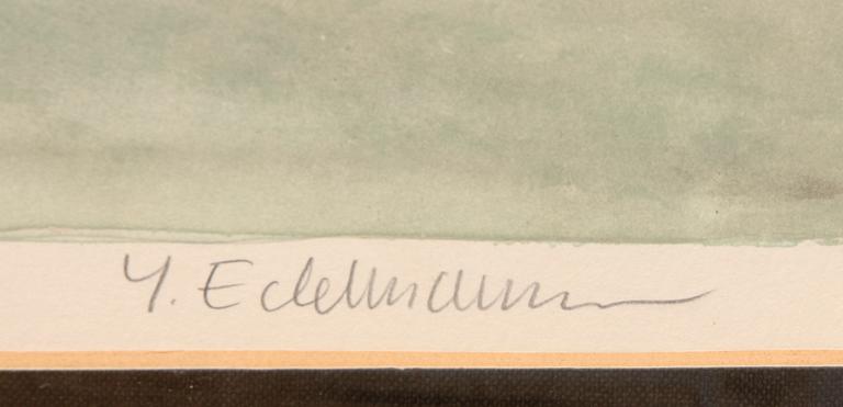 YRJÖ EDELMANN, färglitografi, sign o numr 131/250.