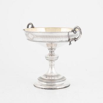 Uppsatsskål, silver, Gustaf Möllenborg, Stockholm 1879.