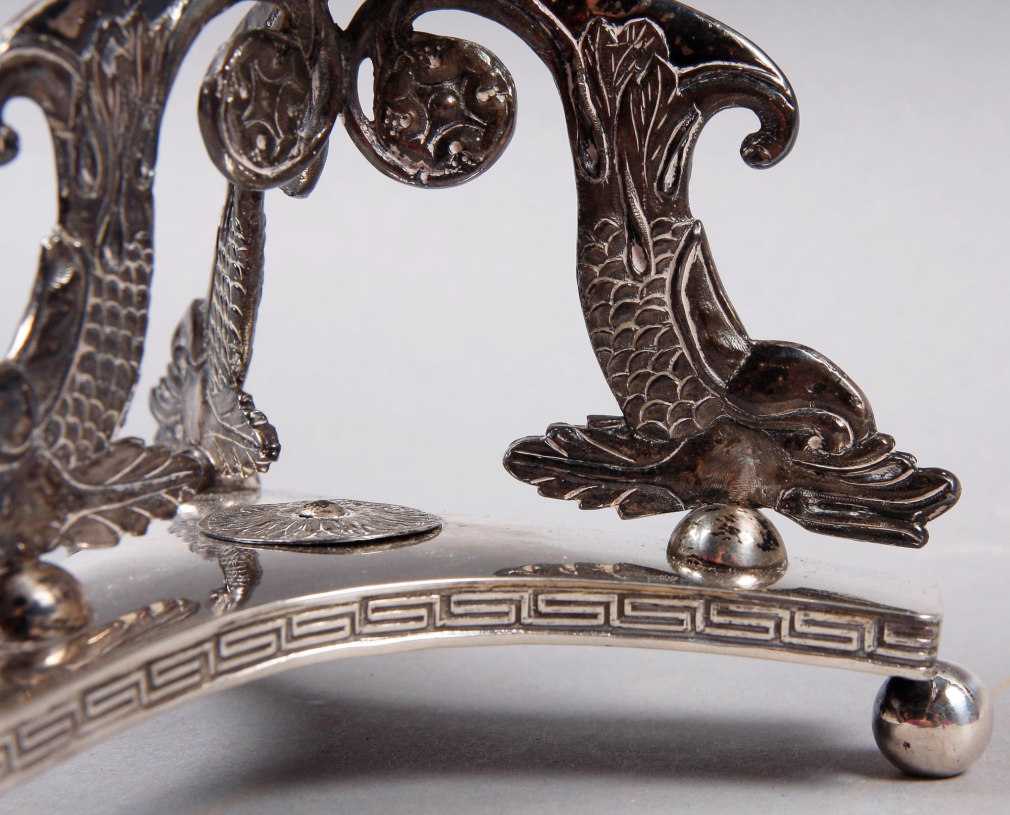 SOCKERSKÅL, silver, empire, otydl stämplar, troligen Eksjö, 1800-talets första hälft.