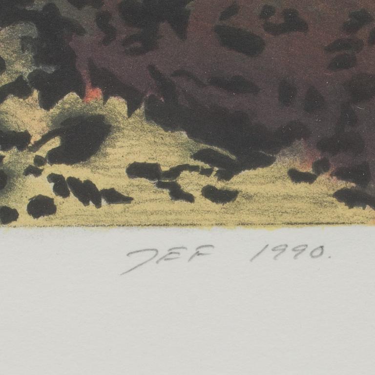 JOHN-E FRANZÉN, färglitografi, signerad och numrerad 41/360, daterad 1995.