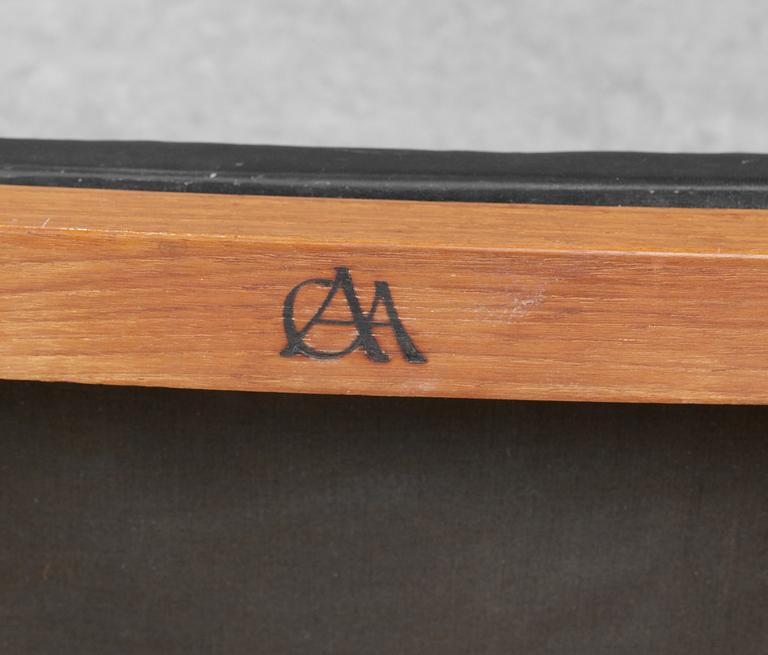 CARL-AXEL ACKING, taburett, sannolikt G. Åhmans Möbelfabrik, Åhus, 1950-60-tal.