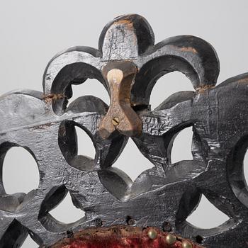 Karmstol, barockstil, omkring 1900 med äldre delar.