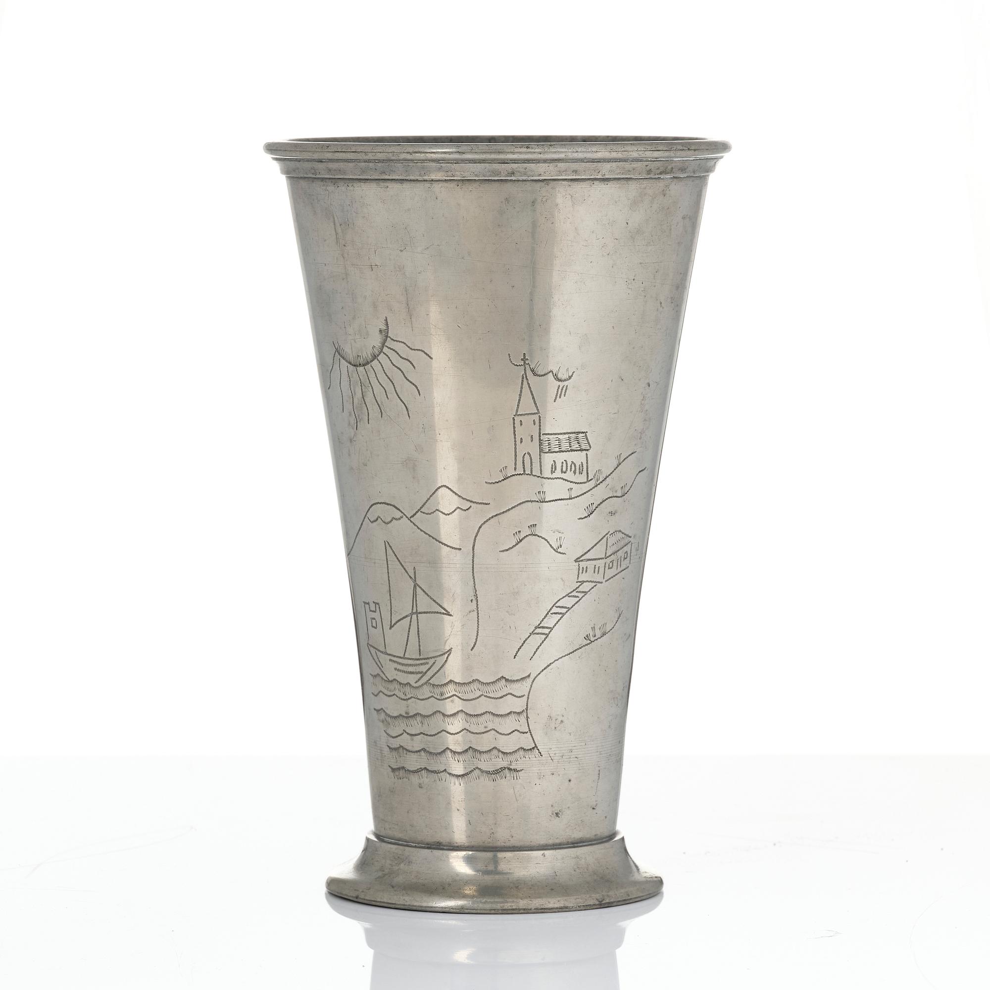 Nils Fougstedt, a set of two vases, Firma Svenskt Tenn, Stockholm, 1927-28.