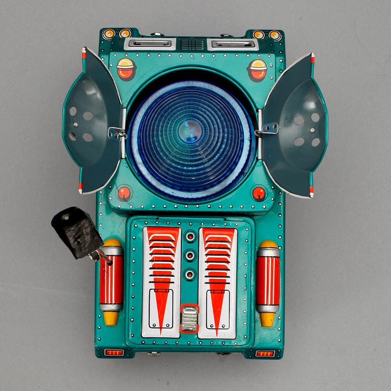 LEKSAKSFORDON, plåt, " Tinplate Space Patrol X-11 Tank", Yonezawa, Japan, ca 1964.
