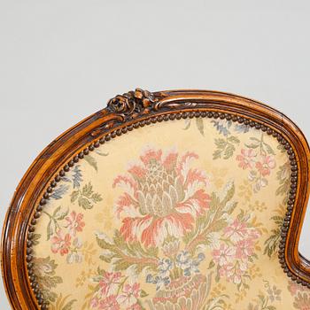 A rococo style armchair, second half of the 19th century.