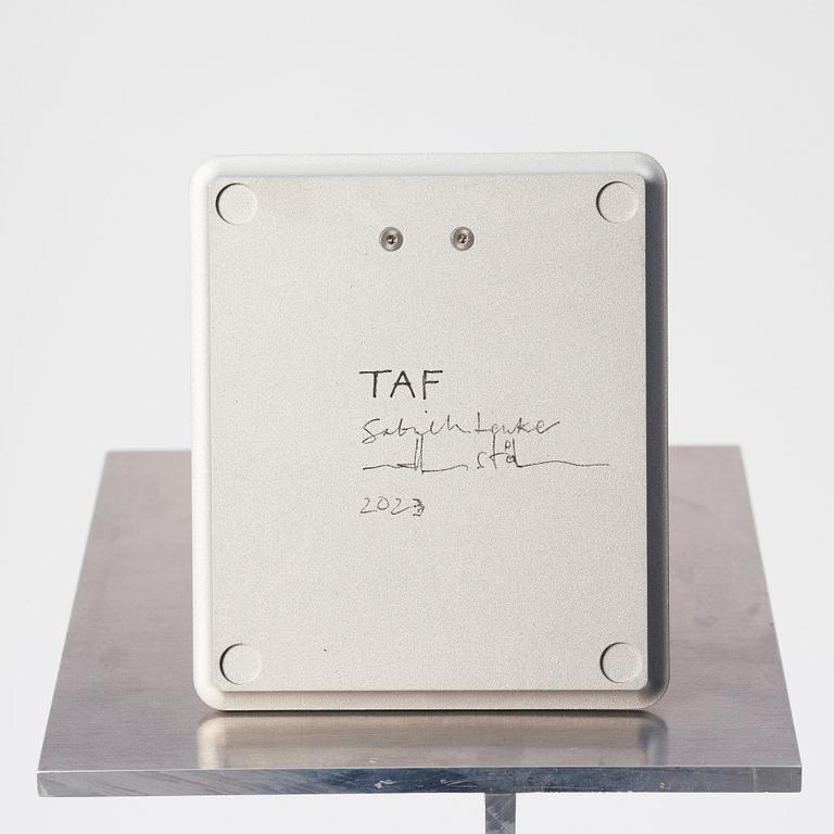 TAF, Gabriella Lenke & Mattias Ståhlbom, a signed prototype candleholder, "Museum", String Furniture, 2022.