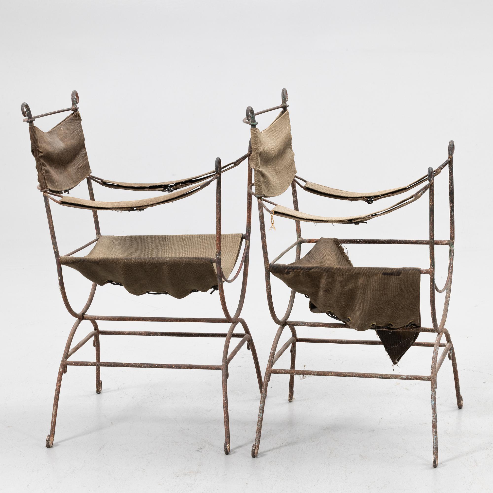 Armchairs, a pair, 20th century.