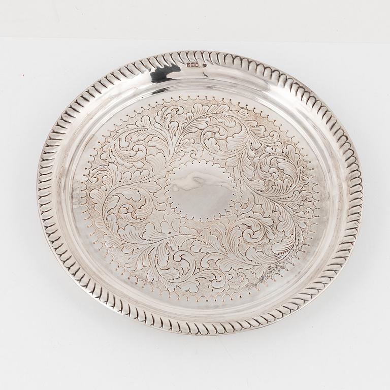 Jacob Langleben, salver, silver, London 1899.